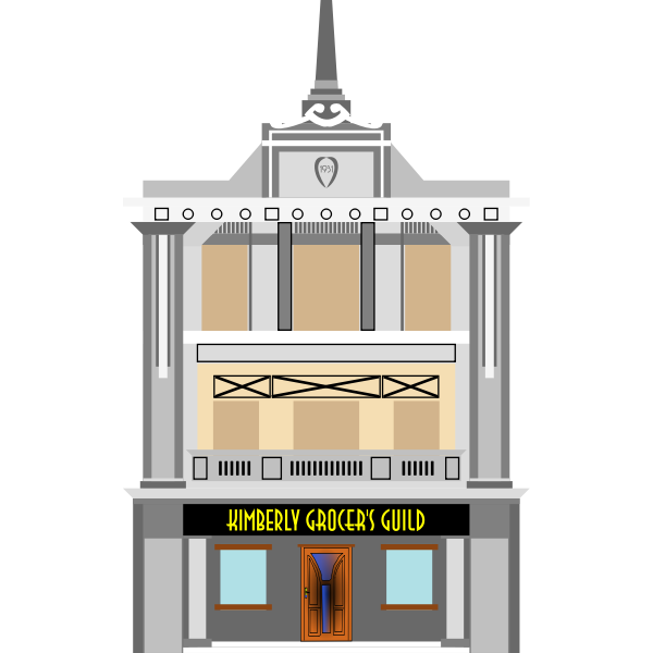 SVG Vector clip art of grocery shop building