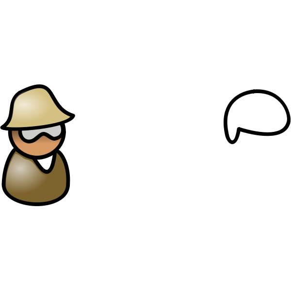 SVG Vector clip art of guy with glasses and hat avatar