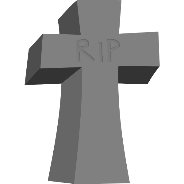 SVG Vector clip art of Halloween gravestone
