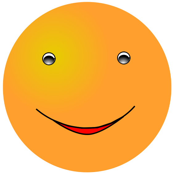 SVG Vector clip art of happy yellow face