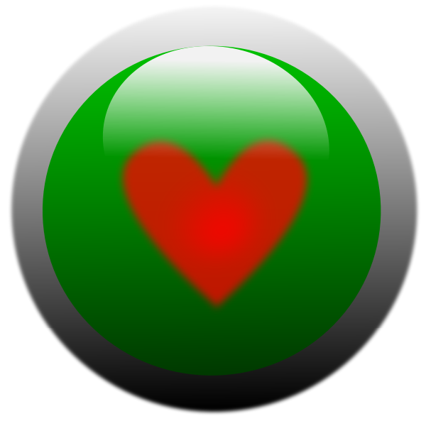 SVG Vector clip art of heart button