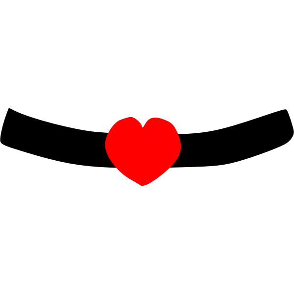 SVG Vector clip art of heart necklace