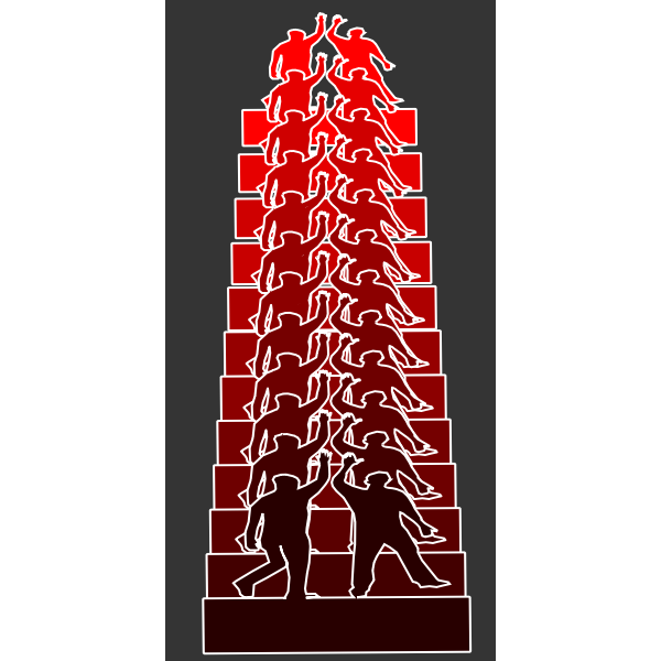 SVG Vector clip art of high five red remix