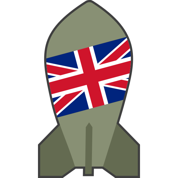 SVG Vector clip art of hypothetical British nuclear bomb