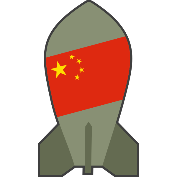 SVG Vector clip art of hypothetical Chinese nuclear bomb