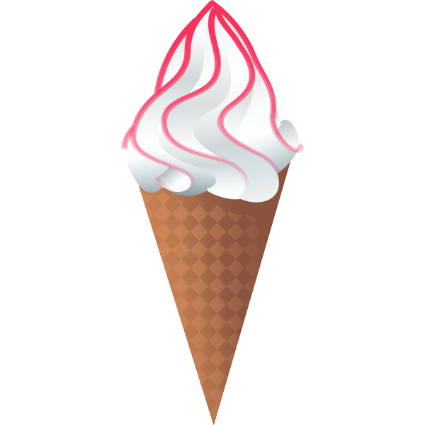 SVG Vector clip art of ice cream in a cone