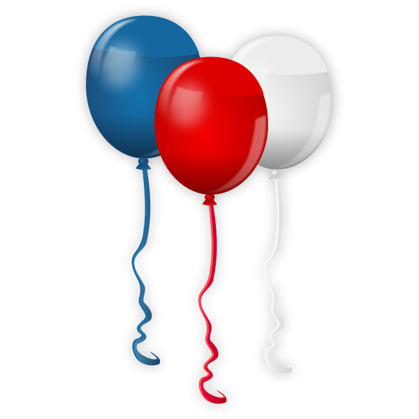 SVG Vector clip art of Independence Day balloons