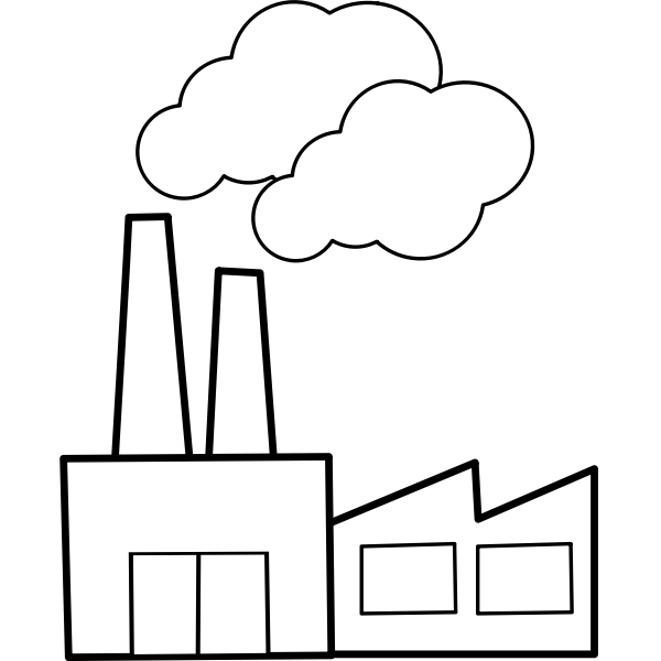 SVG Vector clip art of industrial building