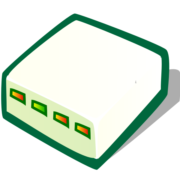SVG Vector clip art of internet modem with color lights