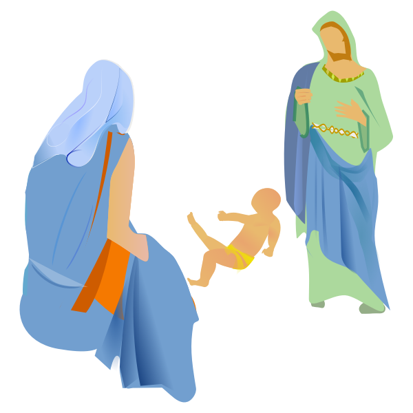 SVG Vector clip art of interpretation of the nativity scene