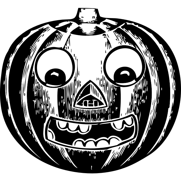 SVG Vector clip art of jack o lantern with eyes