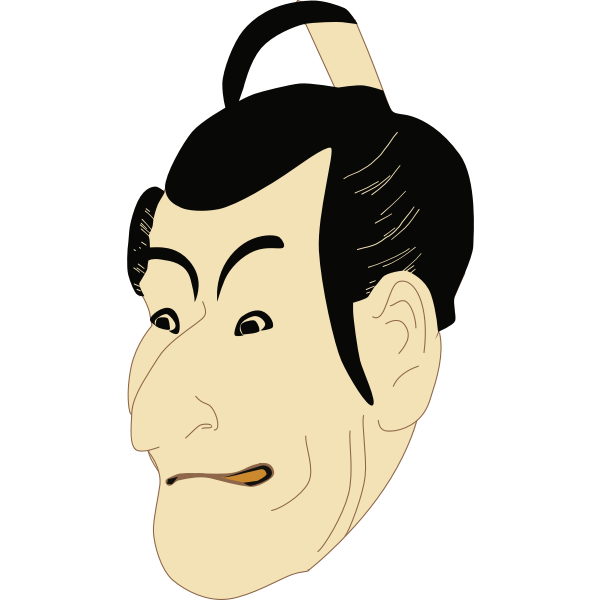 SVG Vector clip art of kabuki actor