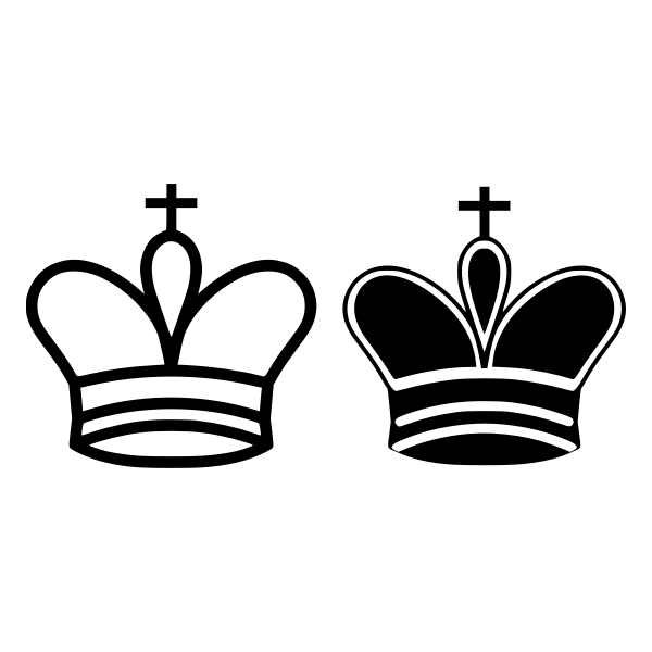 SVG Vector clip art of king chess title