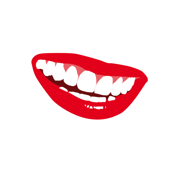 SVG Vector clip art of ladies smile