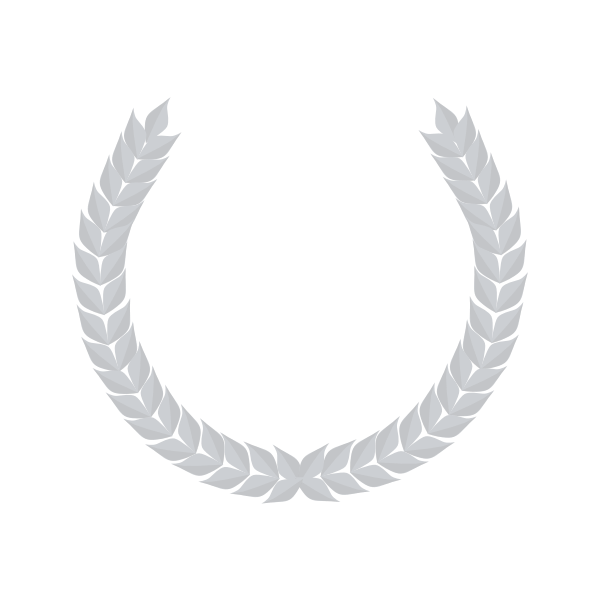 SVG Vector clip art of laurel border made out of silver wheat