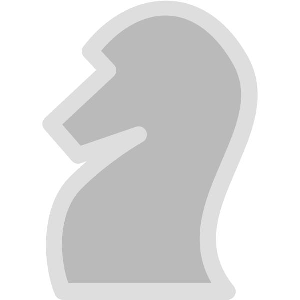SVG Vector clip art of light chess figure knight