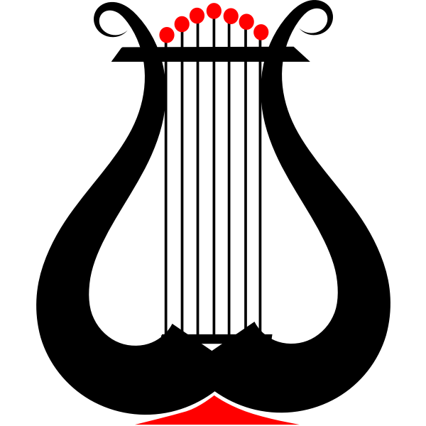 SVG Vector clip art of lyre instrument