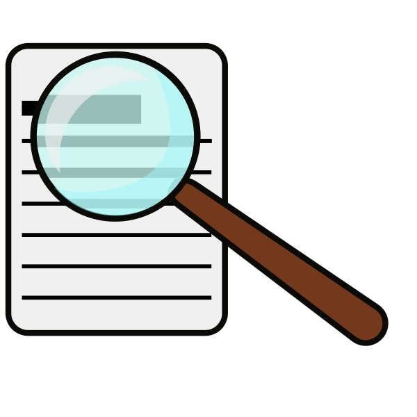 SVG Vector clip art of magnifying glass