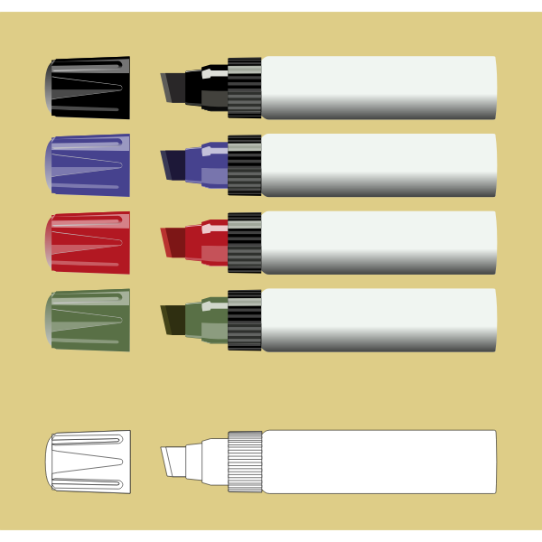 SVG Vector clip art of markers