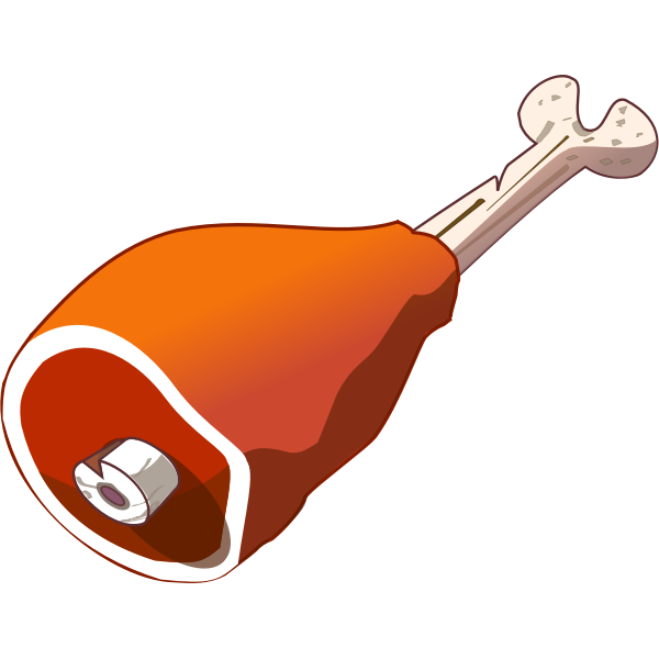 SVG Vector clip art of meat on bone