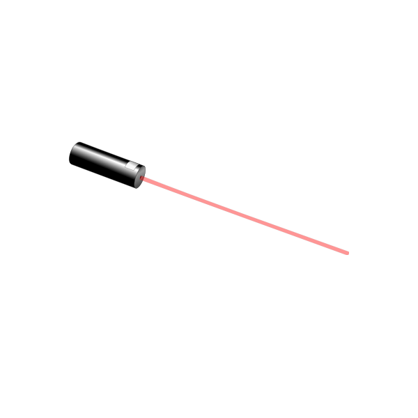 SVG Vector clip art of medium power diode laser packaged for an optical bench