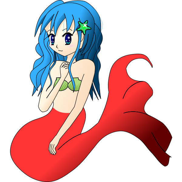SVG Vector clip art of mermaid