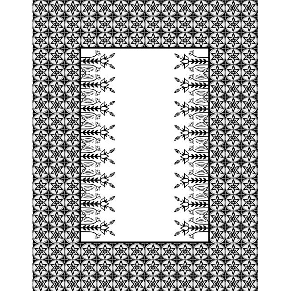 SVG Vector clip art of mesmerizing star frame