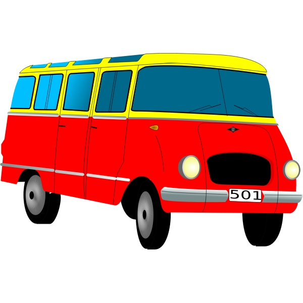 SVG Vector clip art of minubus