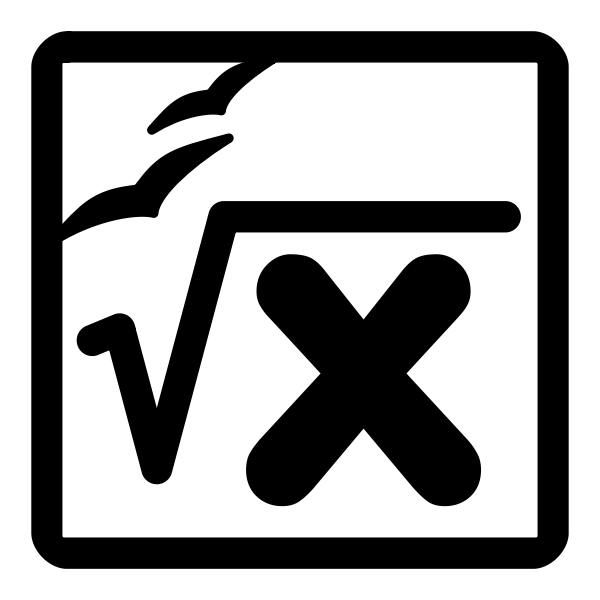SVG Vector clip art of monochrome calculation file type sign