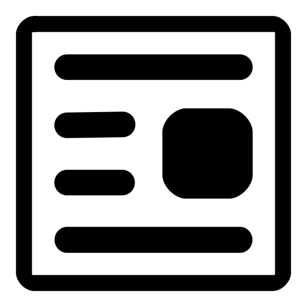 SVG Vector clip art of monochrome wordprocessing file type sign