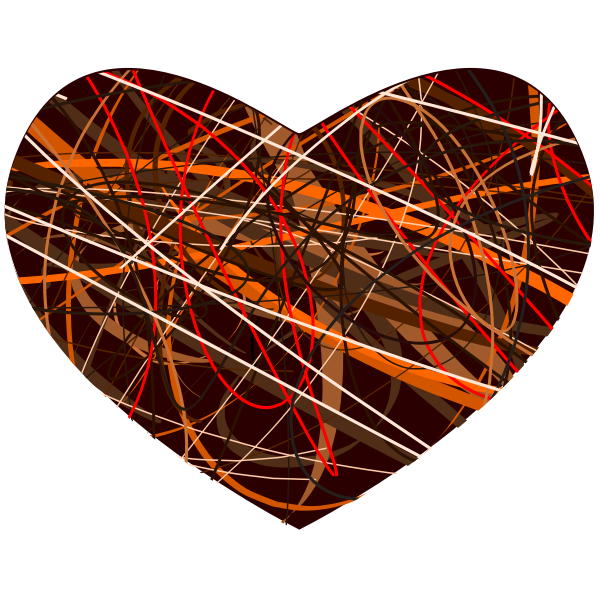 SVG Vector clip art of mottled heart