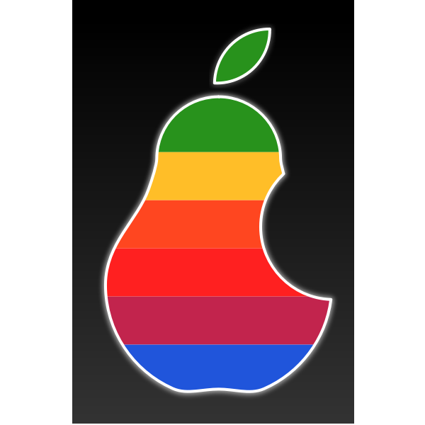 SVG Vector clip art of multi color pear logo