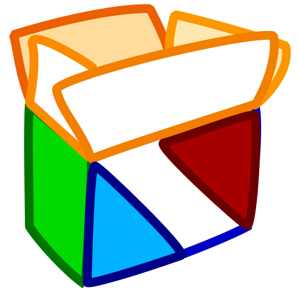 SVG Vector clip art of multi colored open package