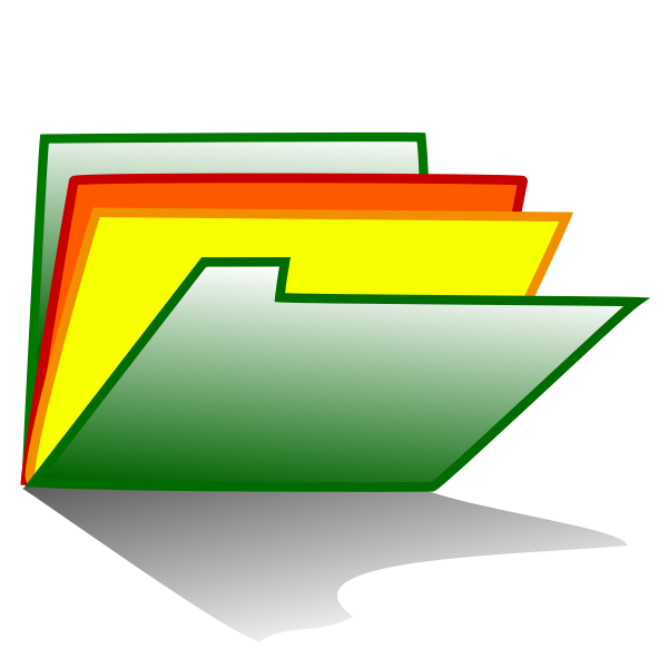 SVG Vector clip art of multi colored PC folder icon