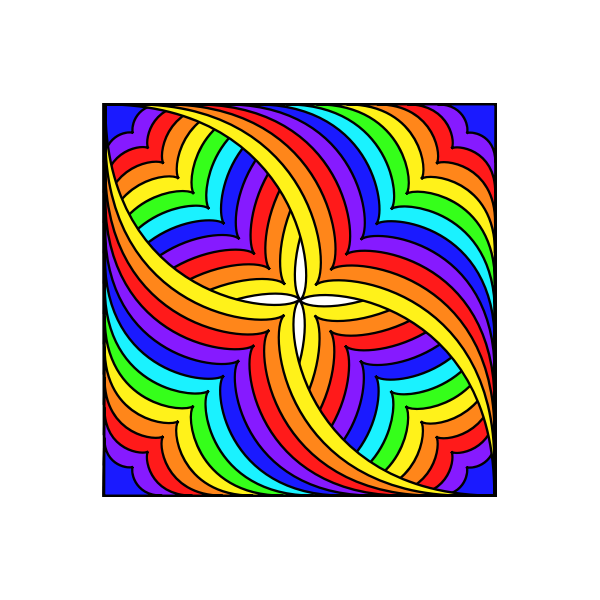SVG Vector clip art of multicolor butterfly shape