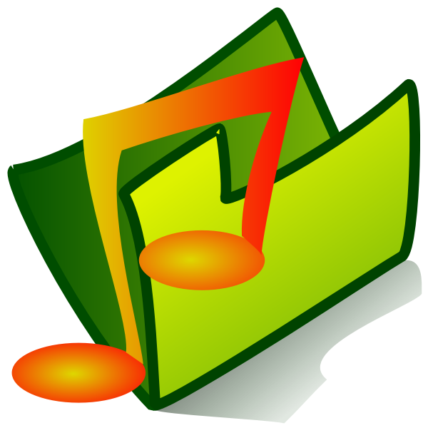 SVG Vector clip art of musical files folder icon