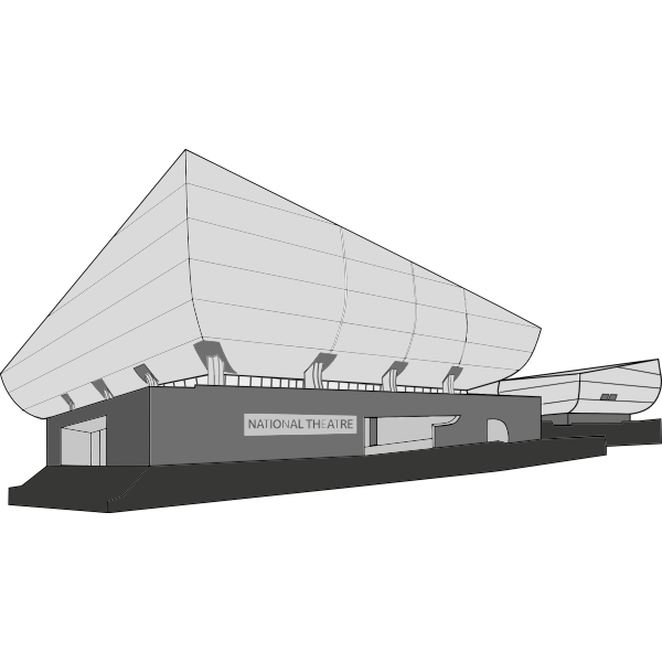 SVG Vector clip art of national theatre building