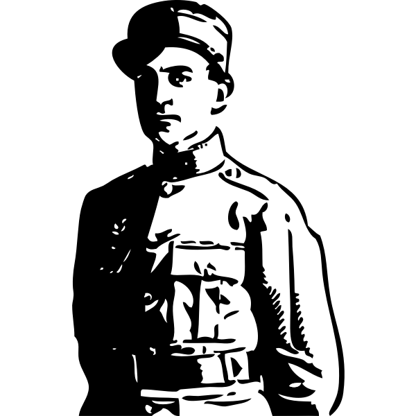 SVG Vector clip art of officer