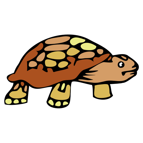 SVG Vector clip art of old brown tortoise