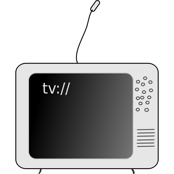 SVG Vector clip art of old style TV set