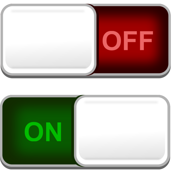 SVG Vector clip art of on and off button switches