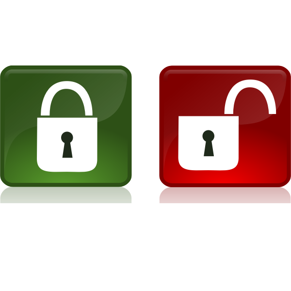 SVG Vector clip art of open and close icons