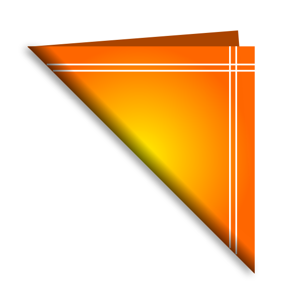 SVG Vector clip art of orange folded napkin