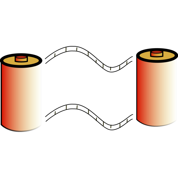 SVG Vector clip art of orange photo film roll