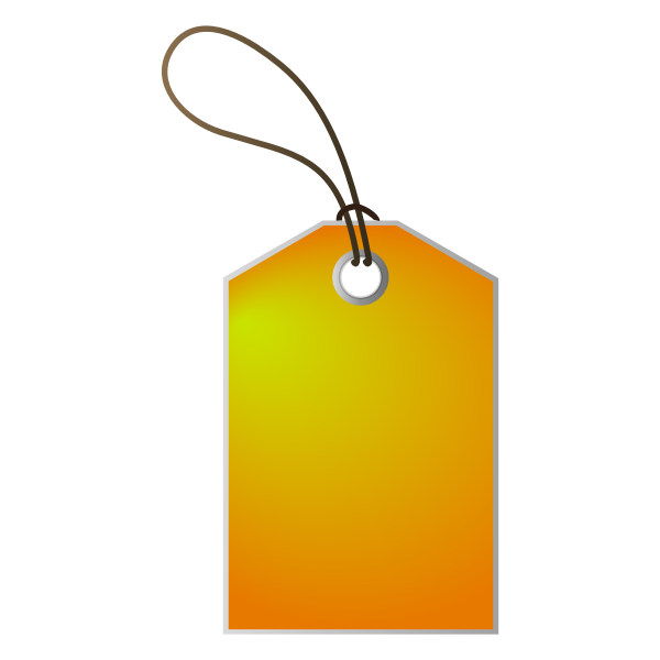 SVG Vector clip art of orange shadow price tag