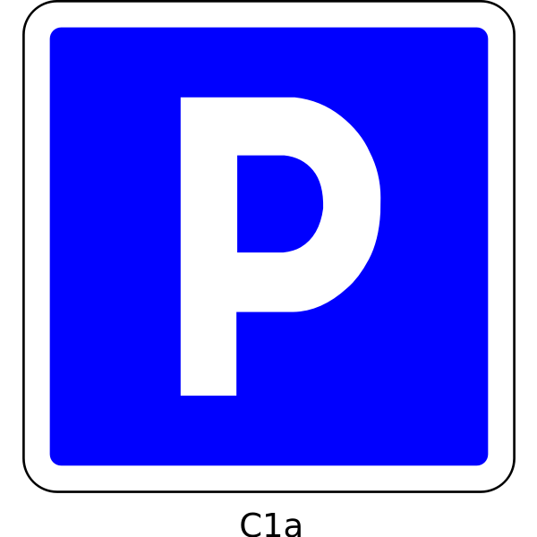 SVG Vector clip art of parking area blue road sign