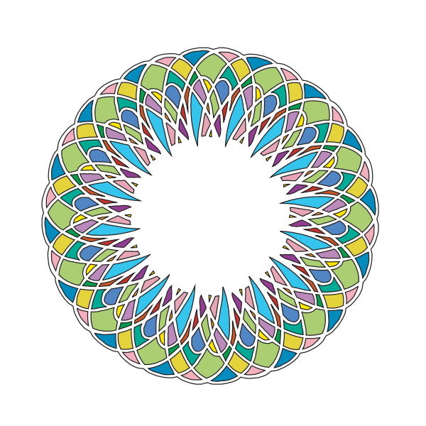 SVG Vector clip art of pastel colored ring