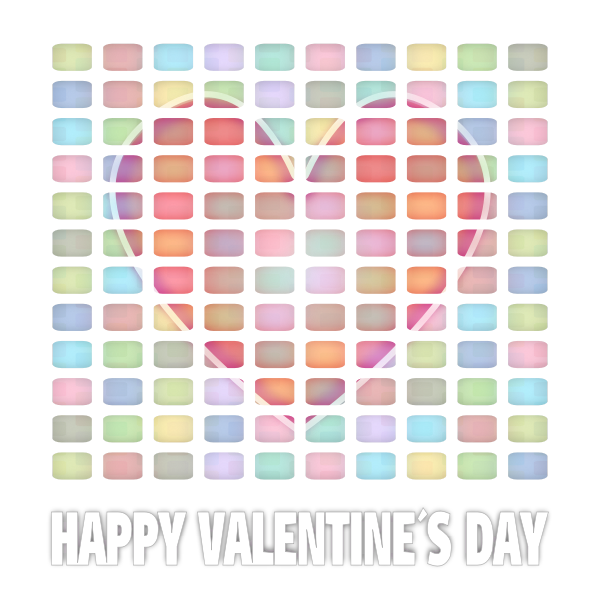 SVG Vector clip art of pastel colored Valentine039s Day card