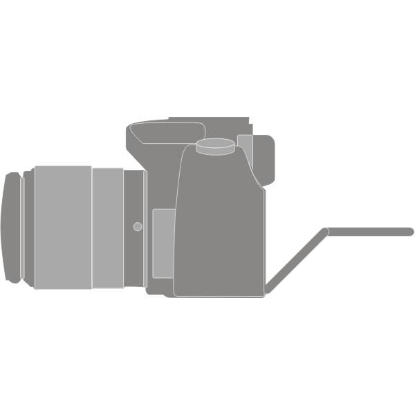 SVG Vector clip art of photo camera with a foldable display