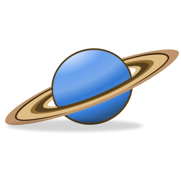 SVG Vector clip art of planet Saturn icon